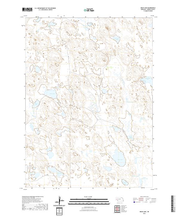 Bean Lake topographic map thumbnail