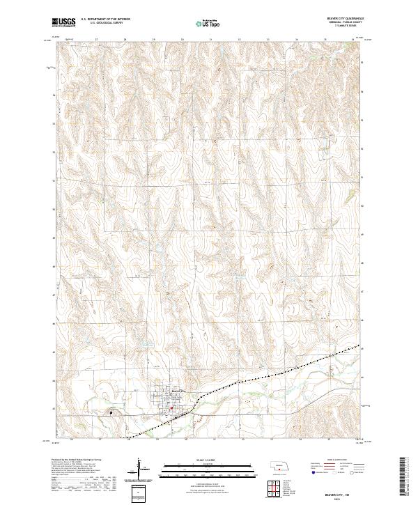 Beaver City topographic map thumbnail