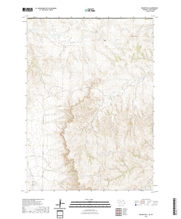 Beaver Wall topographic map thumbnail