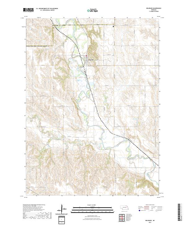 Belgrade topographic map thumbnail