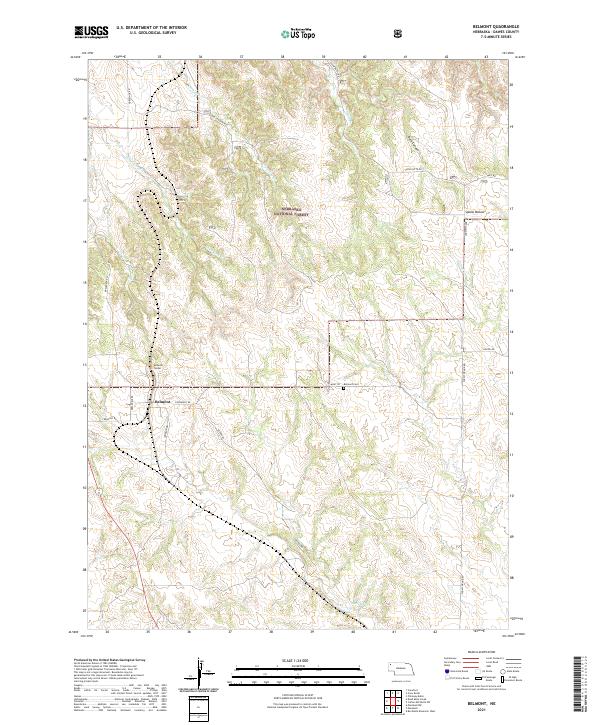 Belmont 2021 topographic map thumbnail
