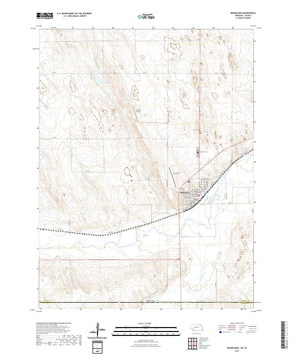 Benkelman topographic map thumbnail