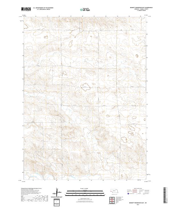 Bennett Reservoir East topographic map thumbnail