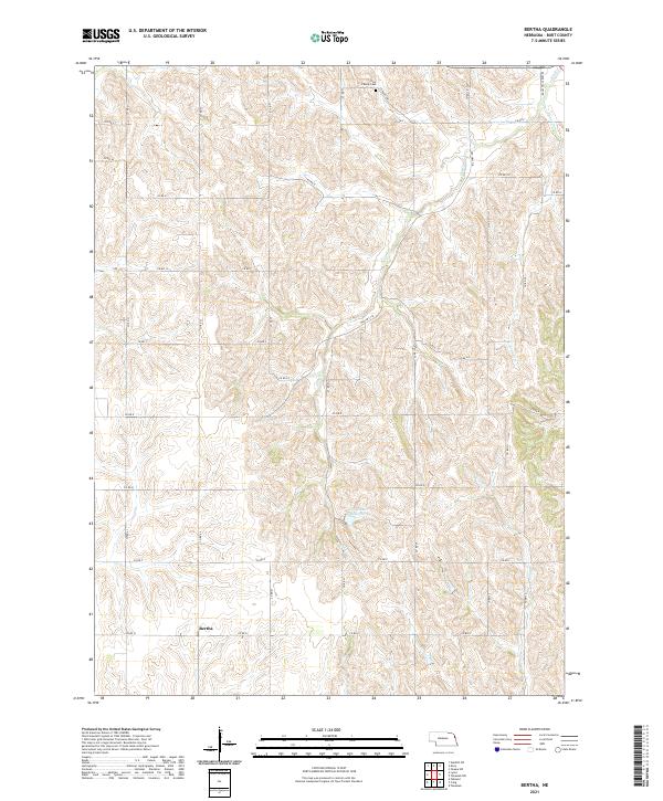 Bertha topographic map thumbnail