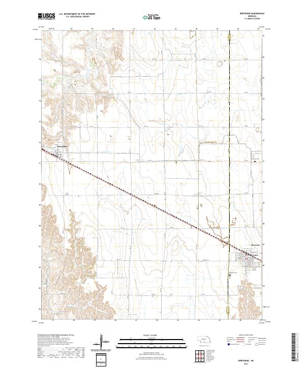 Bertrand topographic map thumbnail