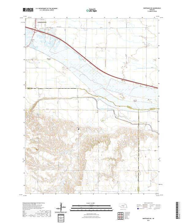 Bertrand NW topographic map thumbnail