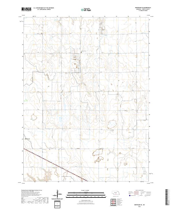 Bertrand SE topographic map thumbnail