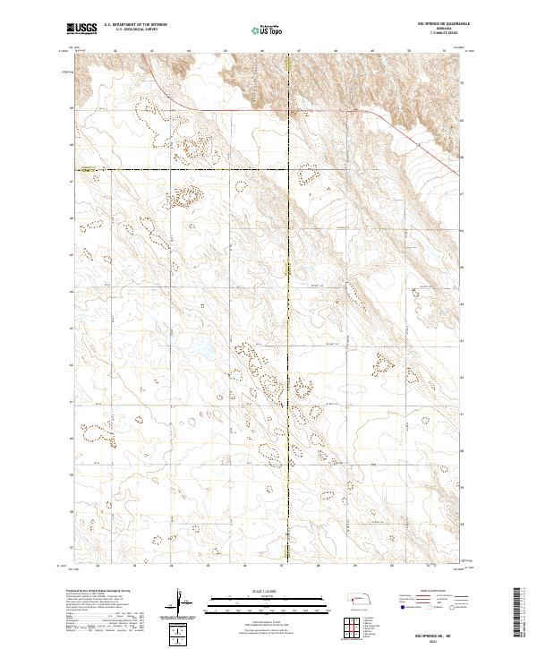 Big Springs NE topographic map thumbnail