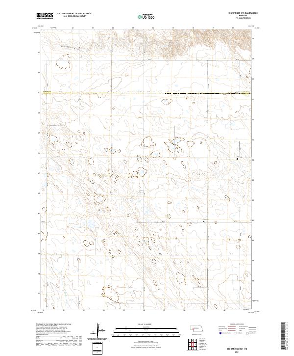 Big Springs NW topographic map thumbnail