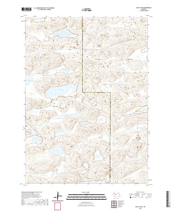 Billys Lake topographic map thumbnail