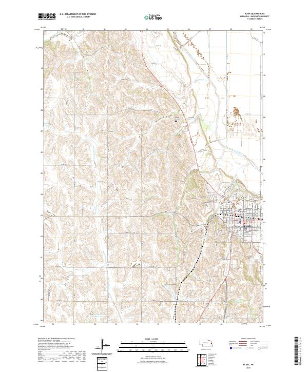 Blair topographic map thumbnail