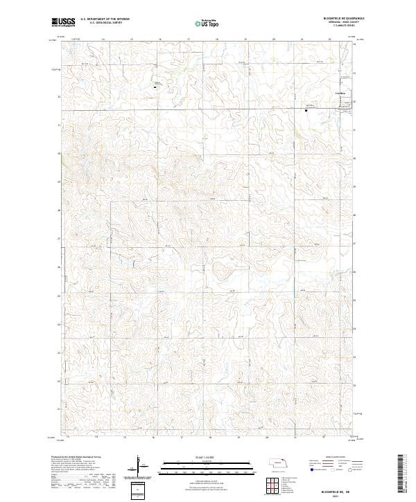 Bloomfield NE topographic map thumbnail