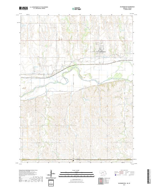 Bloomington topographic map thumbnail