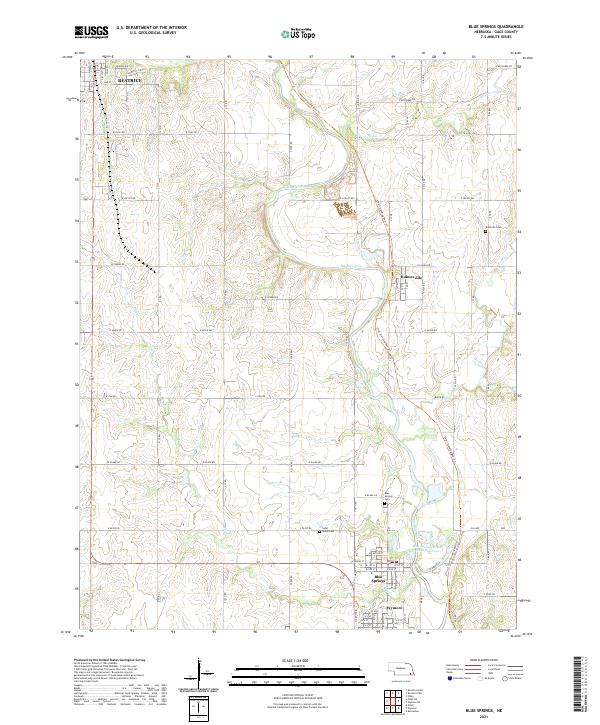 Blue Springs topographic map thumbnail