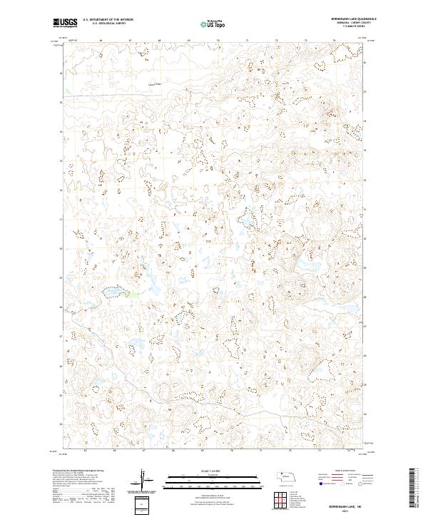 Bornemann Lake topographic map thumbnail