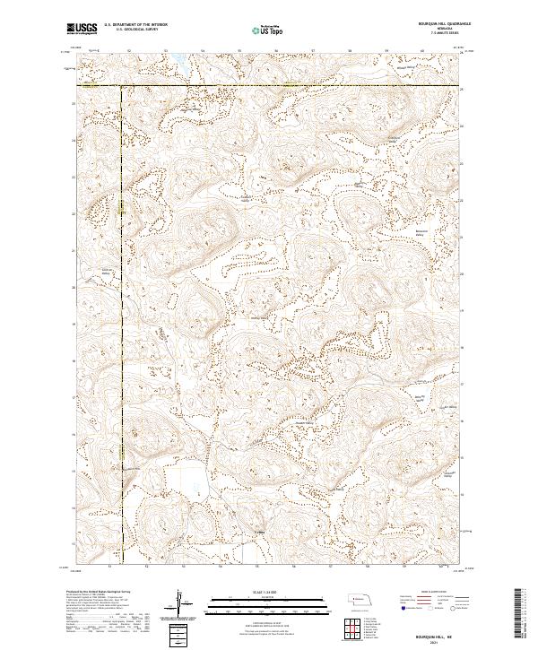 Bourquim Hill topographic map thumbnail