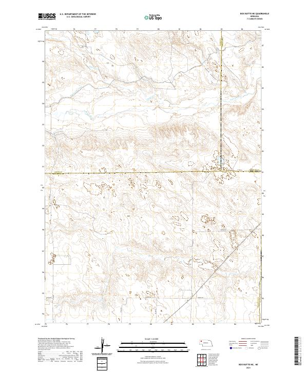 Box Butte NE topographic map thumbnail