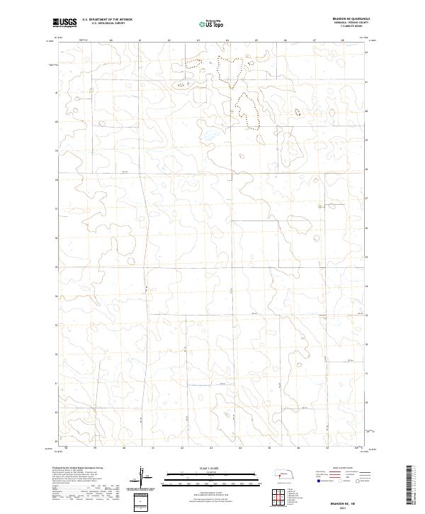 Brandon NE topographic map thumbnail