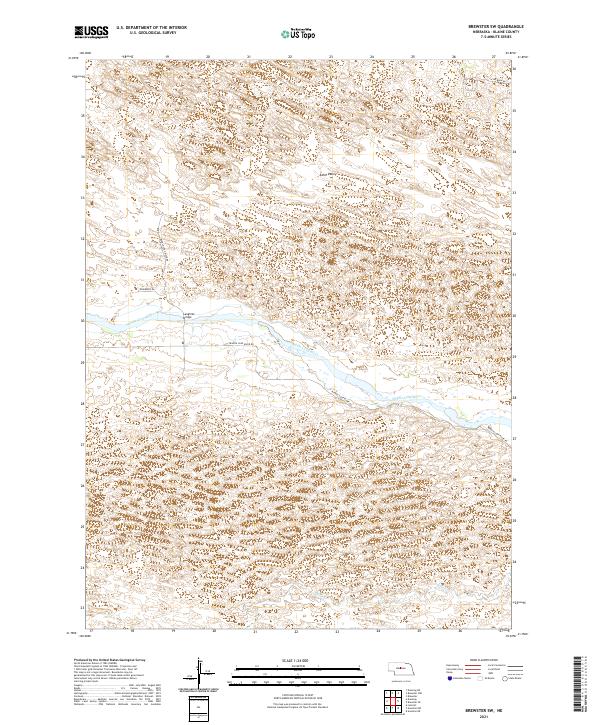 Brewster SW topographic map thumbnail