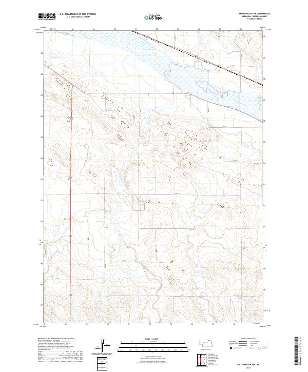 Broadwater SW topographic map thumbnail
