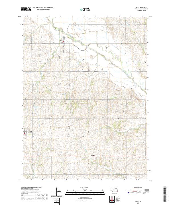 Brock topographic map thumbnail