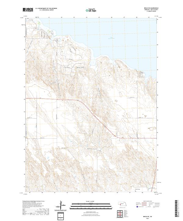 Brule NE topographic map thumbnail