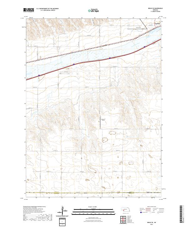 Brule SE topographic map thumbnail