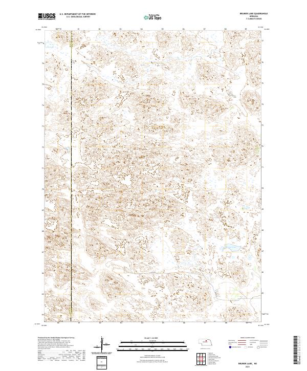 Bruner Lake topographic map thumbnail