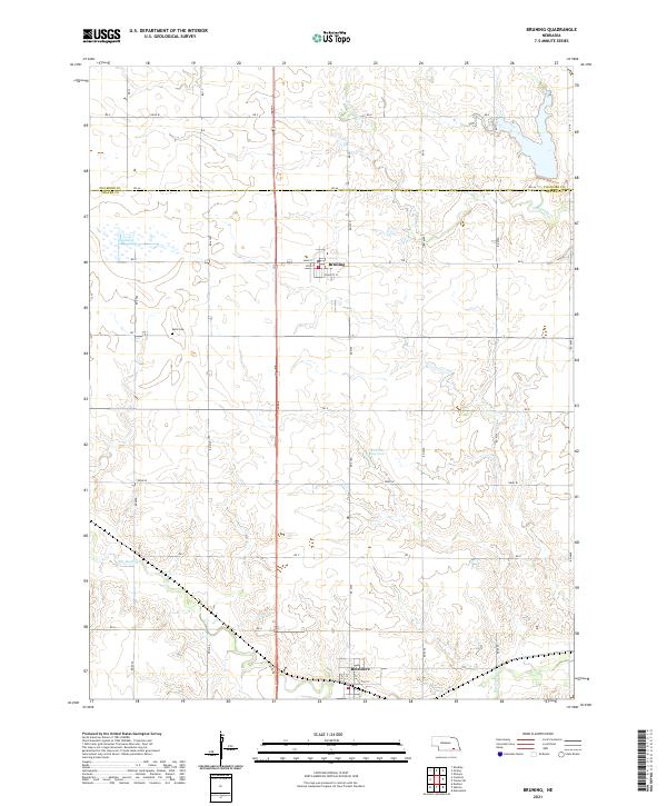 Bruning topographic map thumbnail