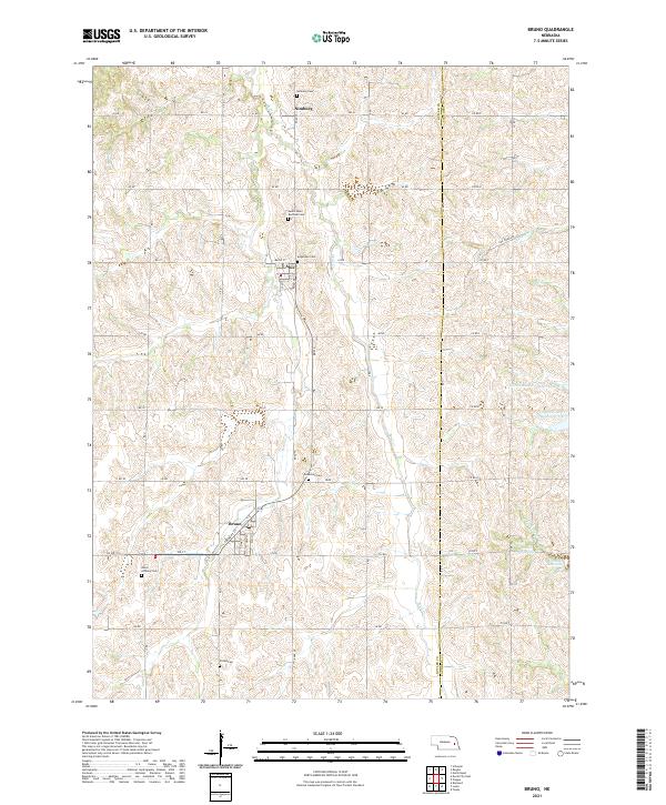 Bruno topographic map thumbnail