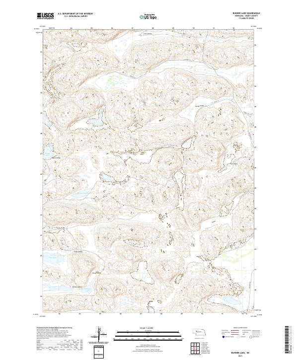 Bunner Lake topographic map thumbnail