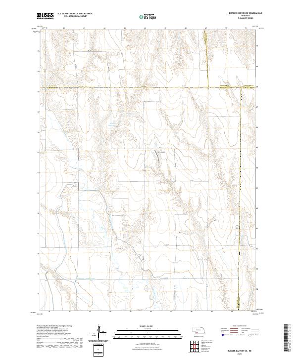 Burger Canyon SE topographic map thumbnail