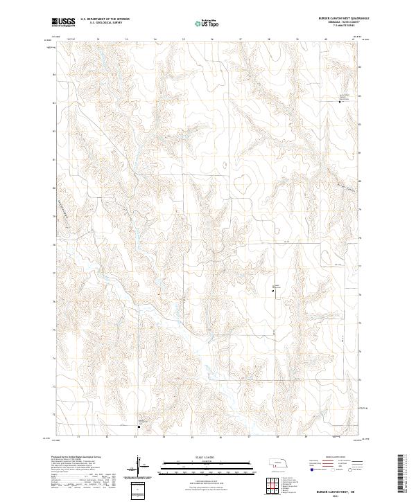 Burger Canyon West topographic map thumbnail