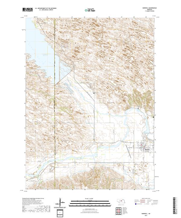 Burwell topographic map thumbnail