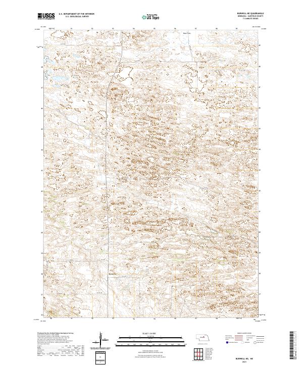 Burwell NE topographic map thumbnail