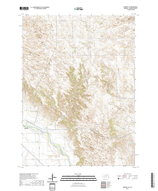 Burwell SE topographic map thumbnail