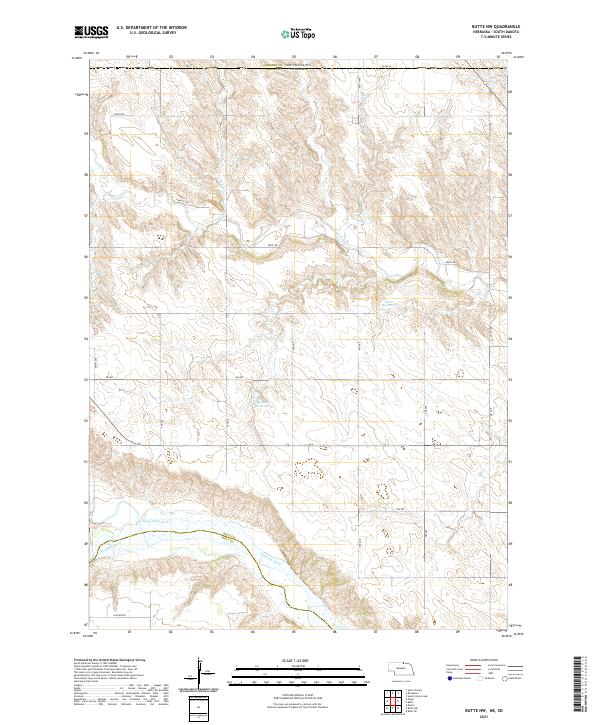 Butte NW topographic map thumbnail