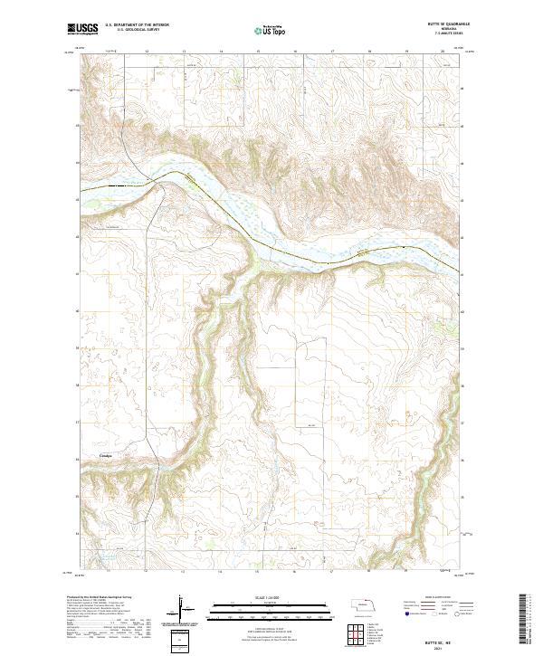 Butte SE topographic map thumbnail