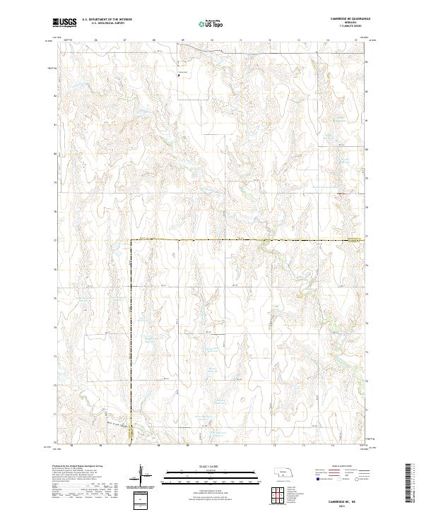 Cambridge NE topographic map thumbnail