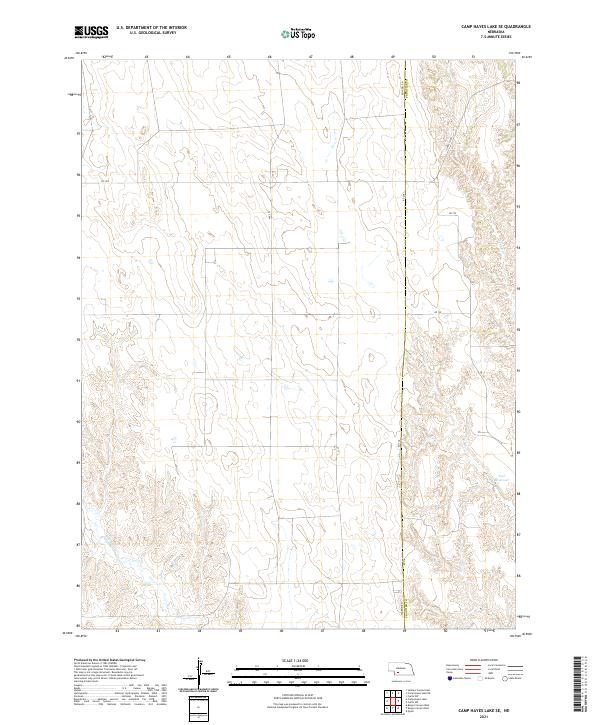 Camp Hayes Lake SE topographic map thumbnail