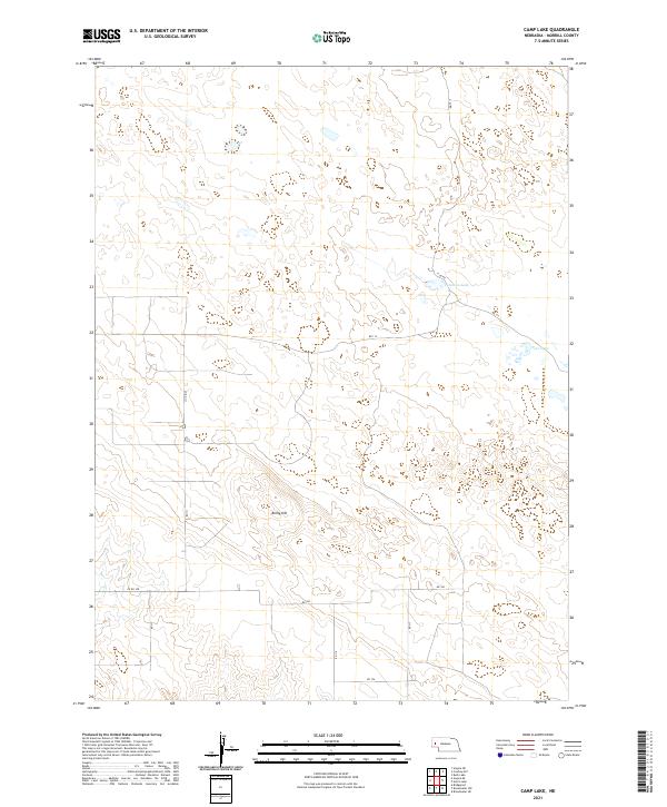Camp Lake topographic map thumbnail