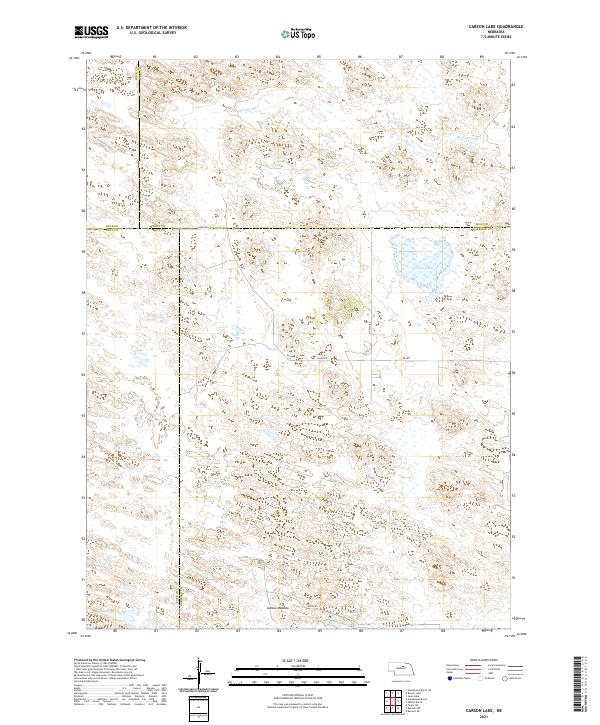 Carson Lake topographic map thumbnail