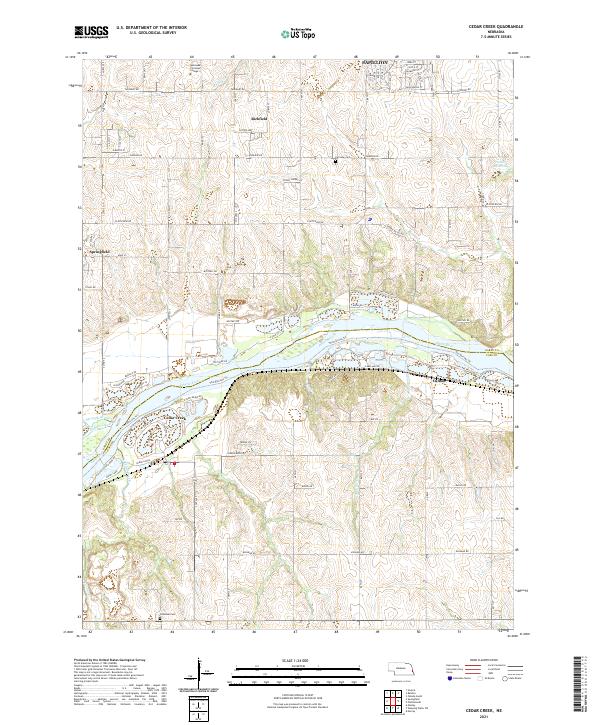Cedar Creek topographic map thumbnail