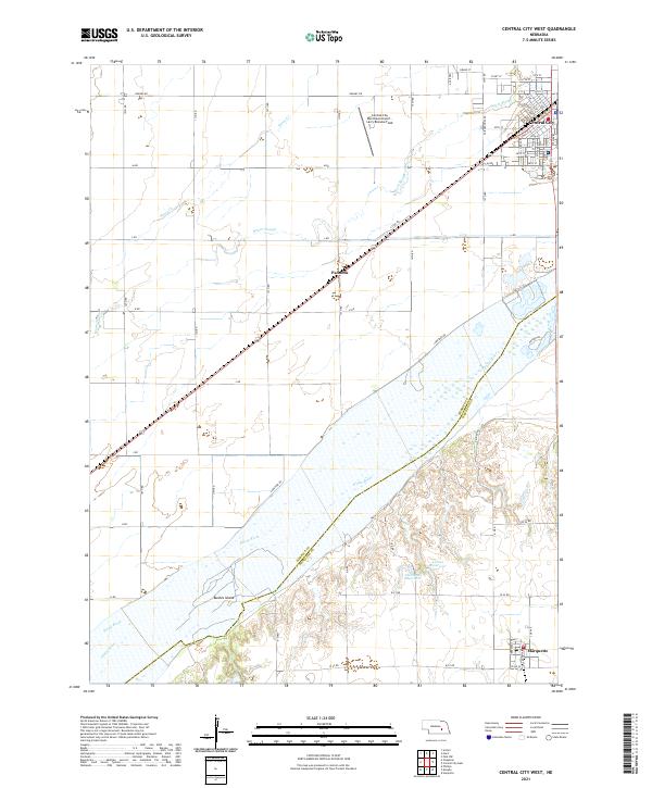 Central City West topographic map thumbnail