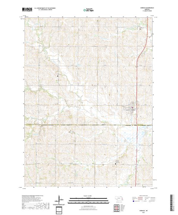 Ceresco topographic map thumbnail