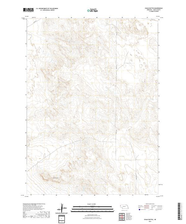 Chalk Buttes topographic map thumbnail