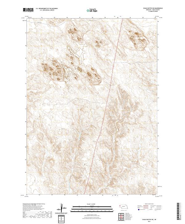 Chalk Buttes NE topographic map thumbnail