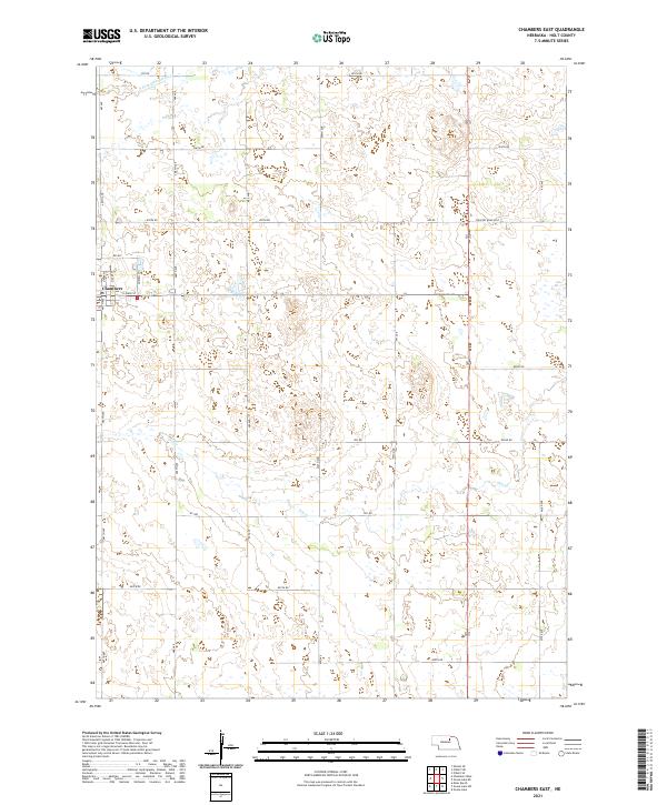 Chambers East topographic map thumbnail