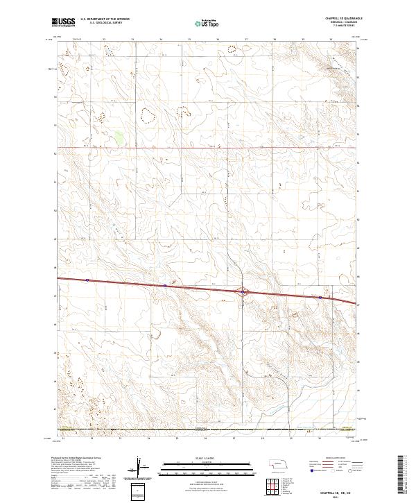 Chappell SE topographic map thumbnail
