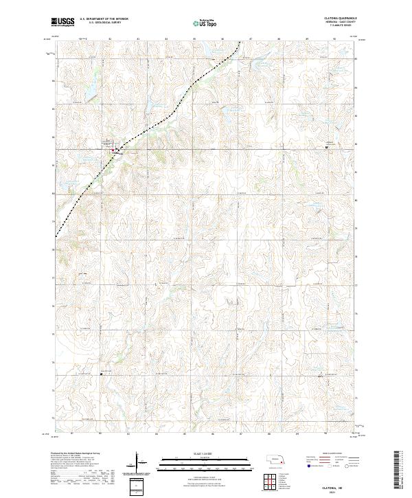 Clatonia topographic map thumbnail